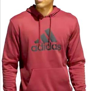 NWT Men’s Adidas Fleece Hoodie Legacy Red